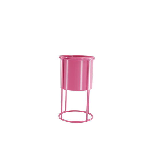 Plantenstandaard - Metaal - Roze - 11x11x19cm