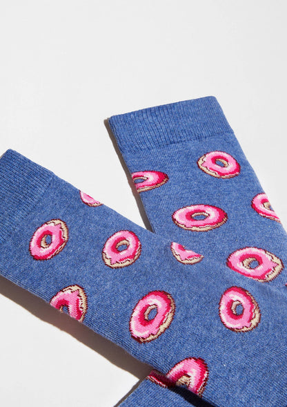 BeDonut Bleu - Chaussettes en Coton Bio 100%