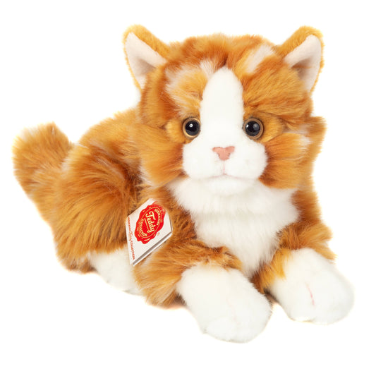 Peluche Chat roux allongé