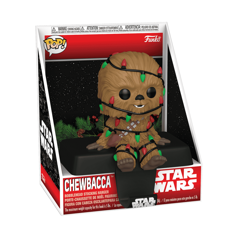 Pop! Kerstkoushanger Chewbacca met kerstslingers