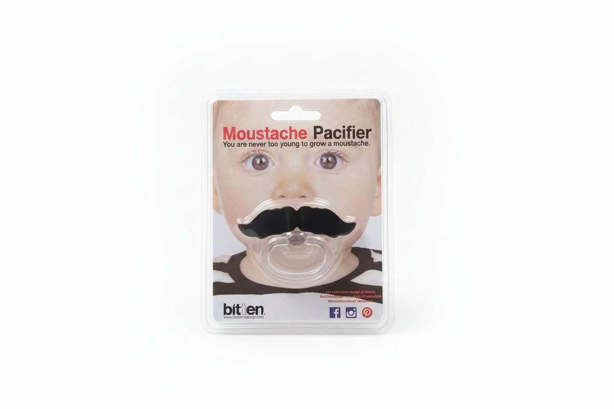 Tétine Moustache Noire