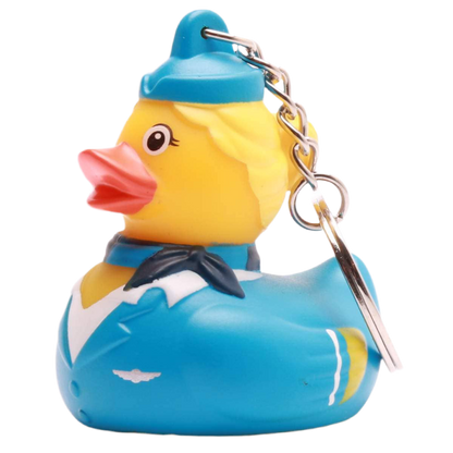 Porte-clés Canard Hôtesse de l'air Blonde