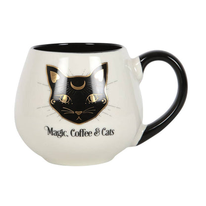 Mug Arrondi “Magie, Café & Chats”