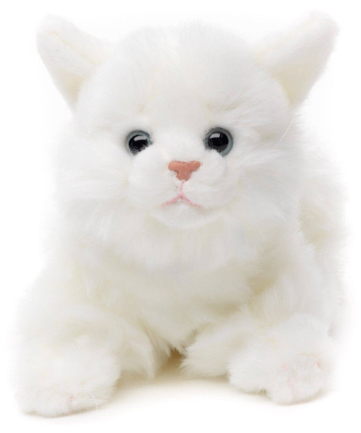 Peluche Chat Blanc Couché