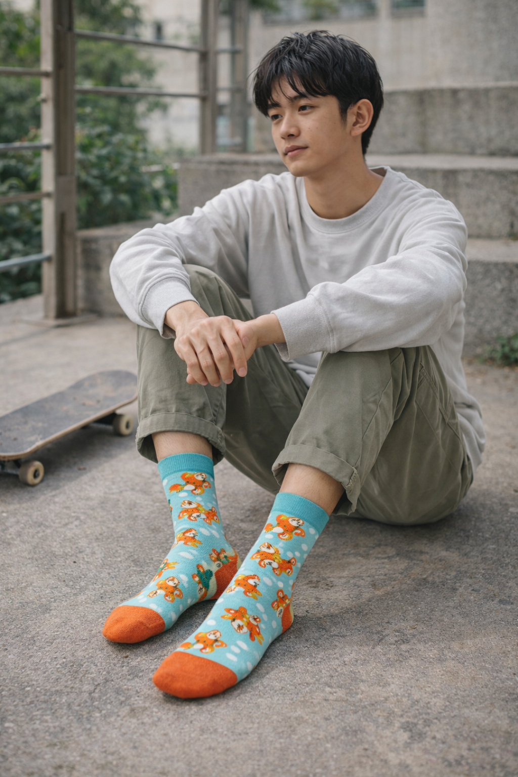 Chaussettes Poissons Rouges