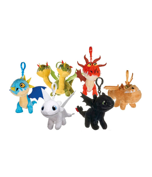 HTTYD 3 pluche knuffels met clip - 6 verschillende personages