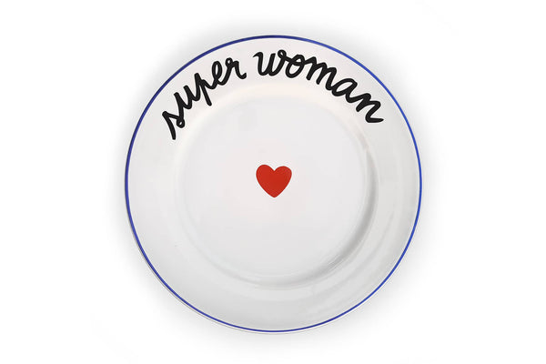 Assiette La Famille S’éclate - Super Woman 