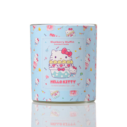 Originele Hello Kitty-kaars met print, geur van bosbessenmuffin.