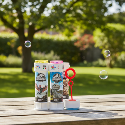 Coffret bulles de savon Jurassic World – Présentoir 36 flacons 60 ml Bubble World