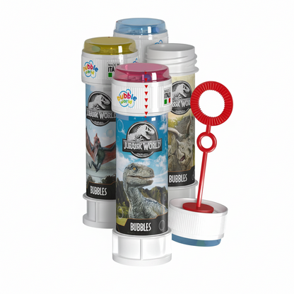 Coffret bulles de savon Jurassic World – Présentoir 36 flacons 60 ml Bubble World