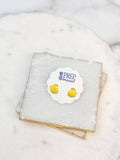 Boucles d'Oreilles Poussin Jaune