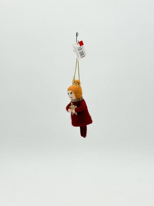 Felt Hanging Christmas Tree Ornament - Red Boy