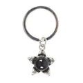Porte-clés Belladone avec Obsidienne Noire