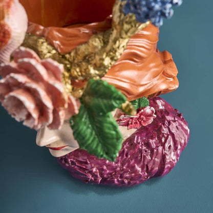 Vase tête de femme M. Perroquets