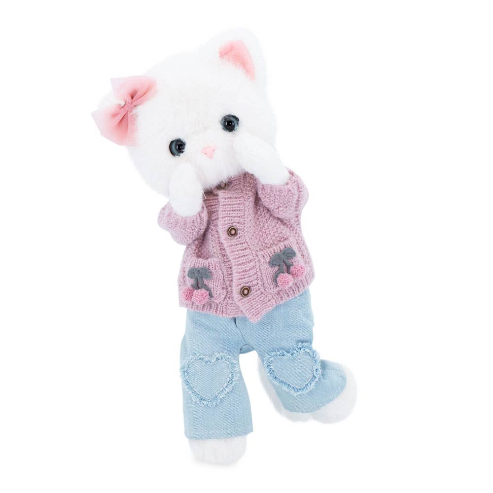 Peluche, Lucky Kitty, Lucky Sophie : Cerises en tricot 38 cm 3+