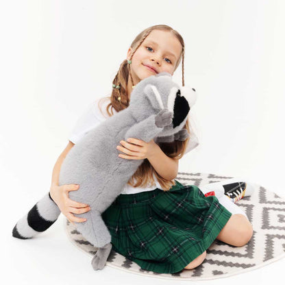 Ultra-soft raccoon plush toy (58 cm) - From birth