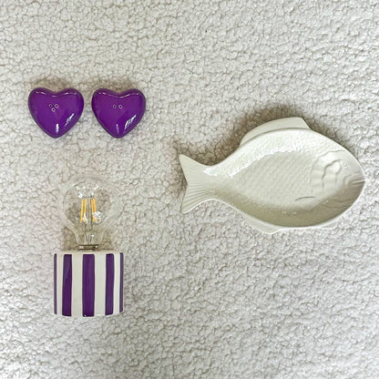 Sel et poivre Cœur violet