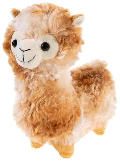 Heunec kleine lama met krulvacht knuffel — 18 cm, 3 mogelijke kleuren