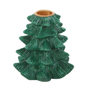 Groene dennenboom kaarsenhouder
