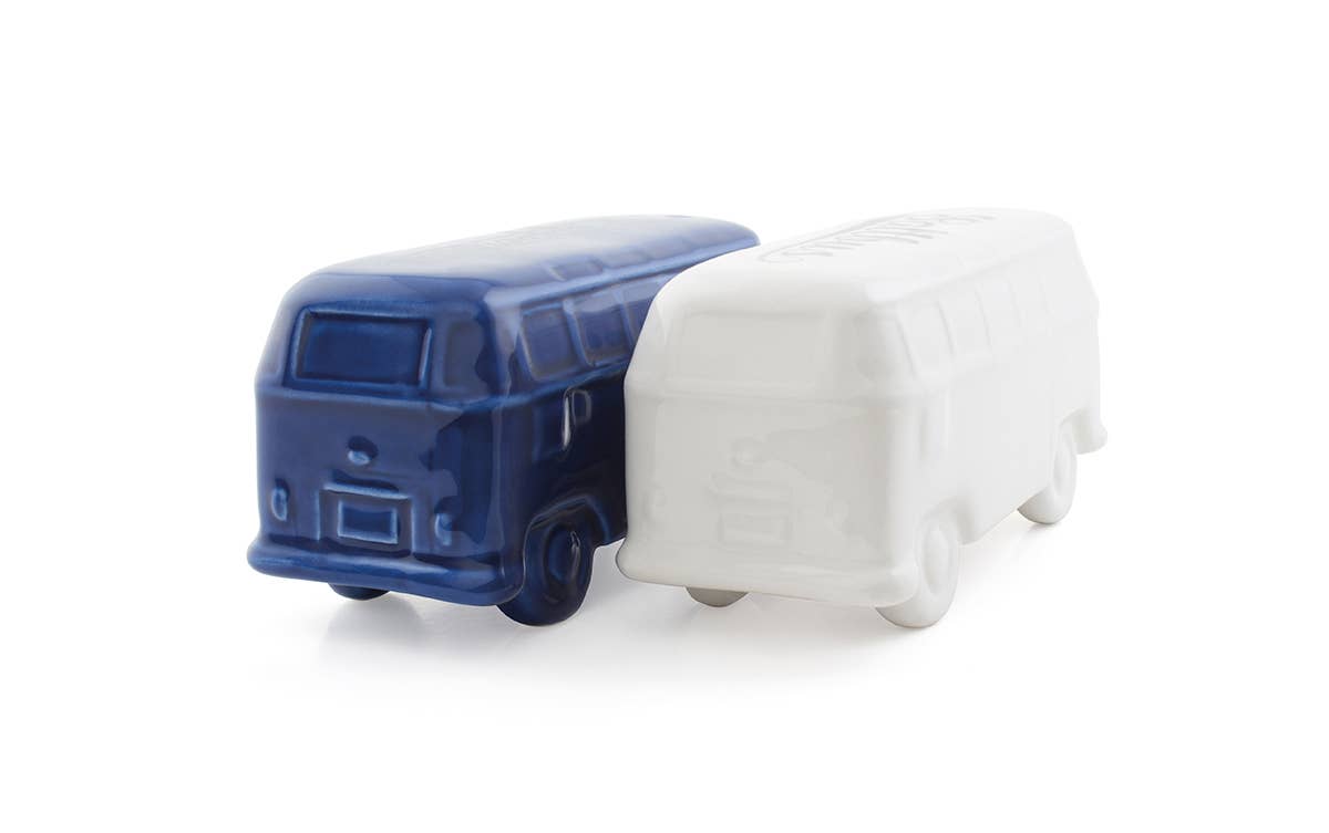 Salt &amp; Pepper VW T1 Bus - White/Blue