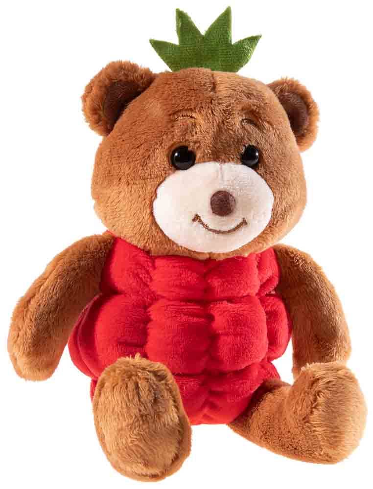 Peluche ours Razzy en framboise Heunec — 19 cm