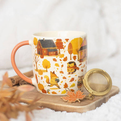 Creature Comforts Set: Autumn Mug and Tea Strainer