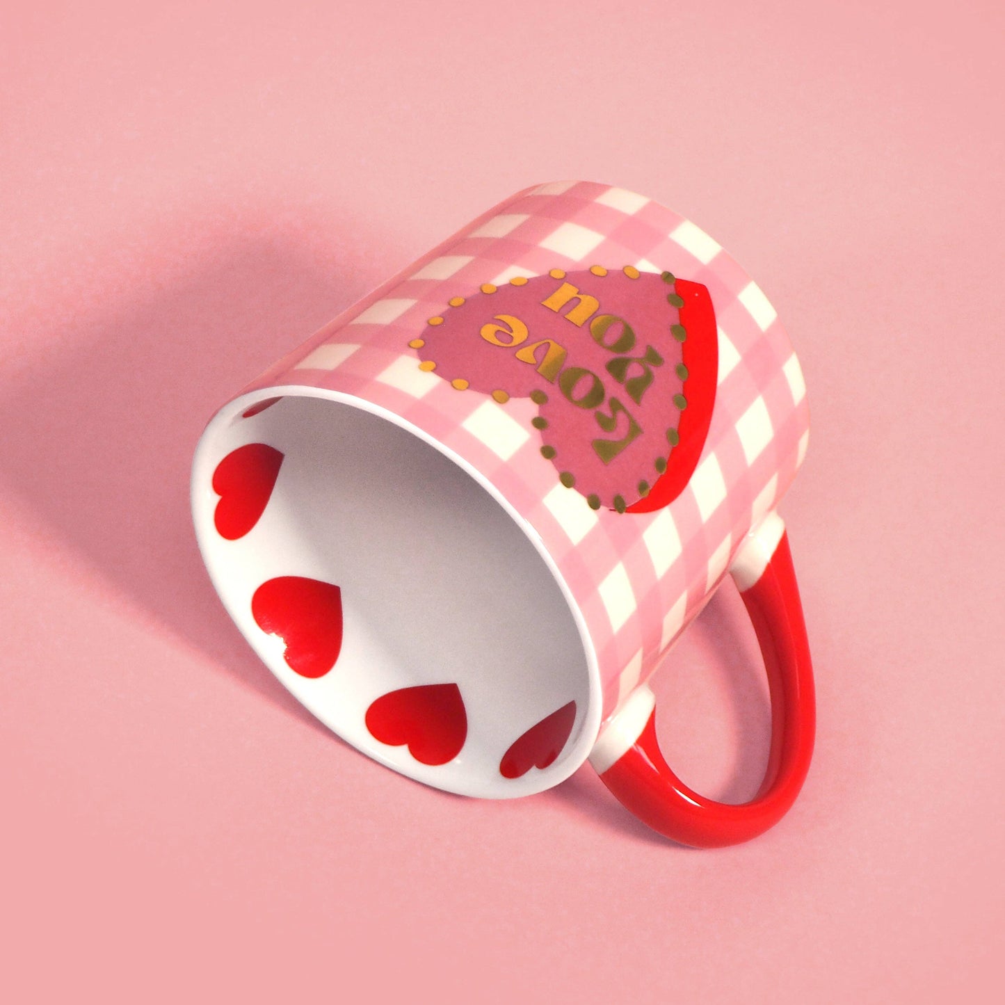 “Love You” Hearts Mug