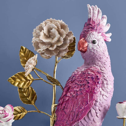 Parrot wall light, orange/pink