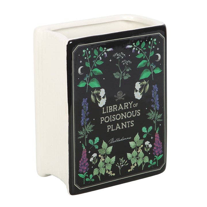 Vase en Forme de Livre - Botanique Gothique de Plantes Vénéneuses
