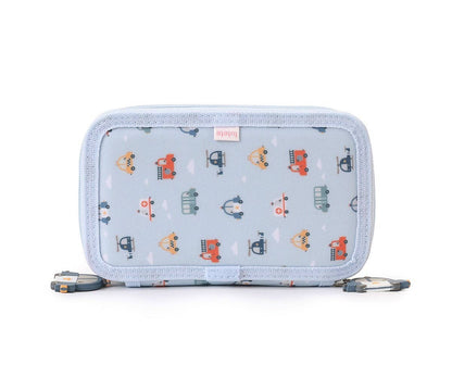 Auto-pennenetui met dubbel compartiment