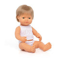 Europese jongenspop, blond haar, 38 cm