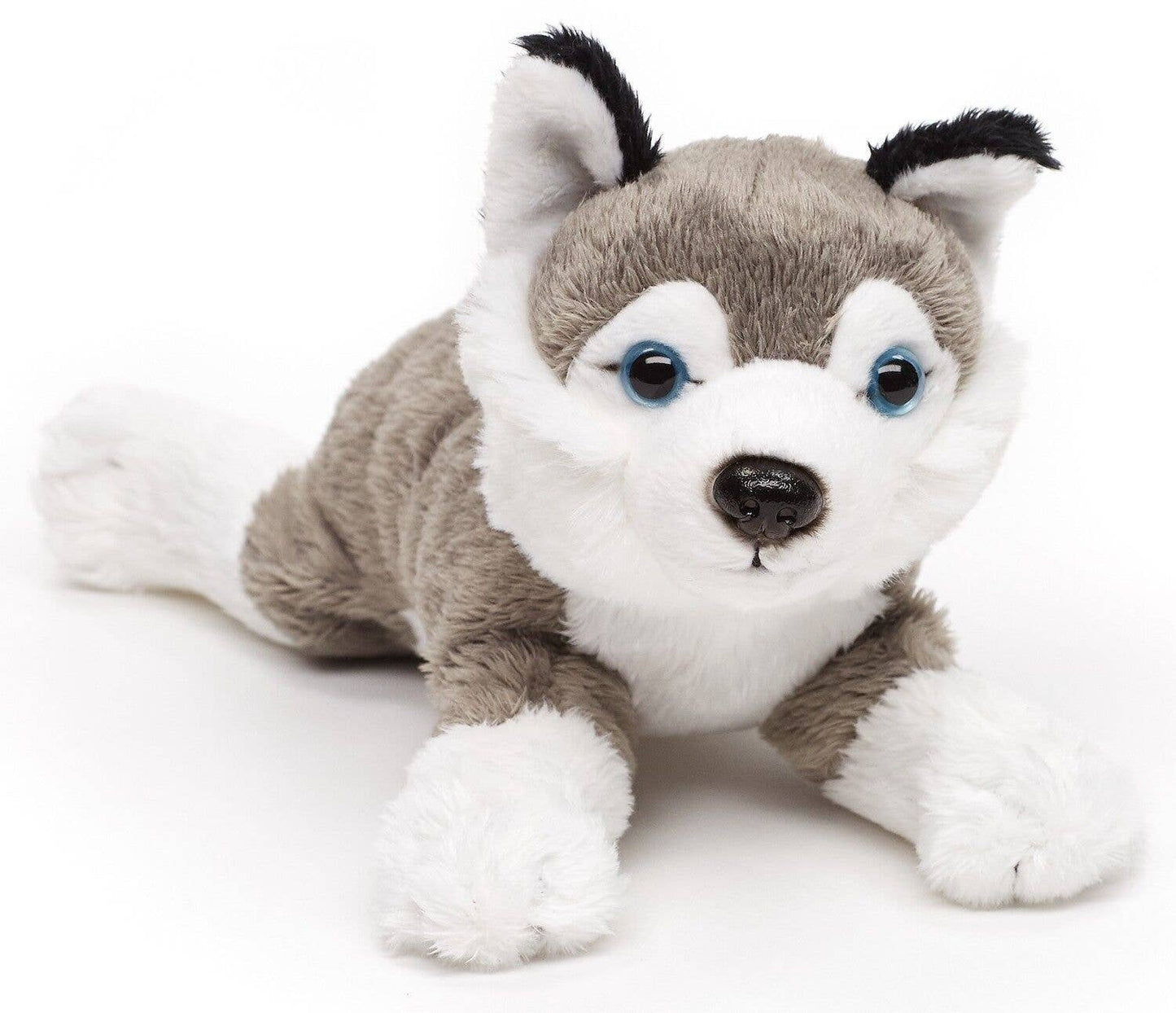 Peluche Husky Gris allongé