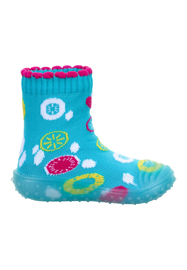 Chaussettes aventure Fruits turquoise