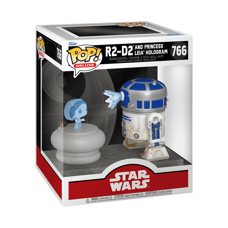 Pop! Deluxe R2-D2 en Princess Leia hologram
