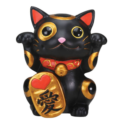 Black Lucky Cat Figurine