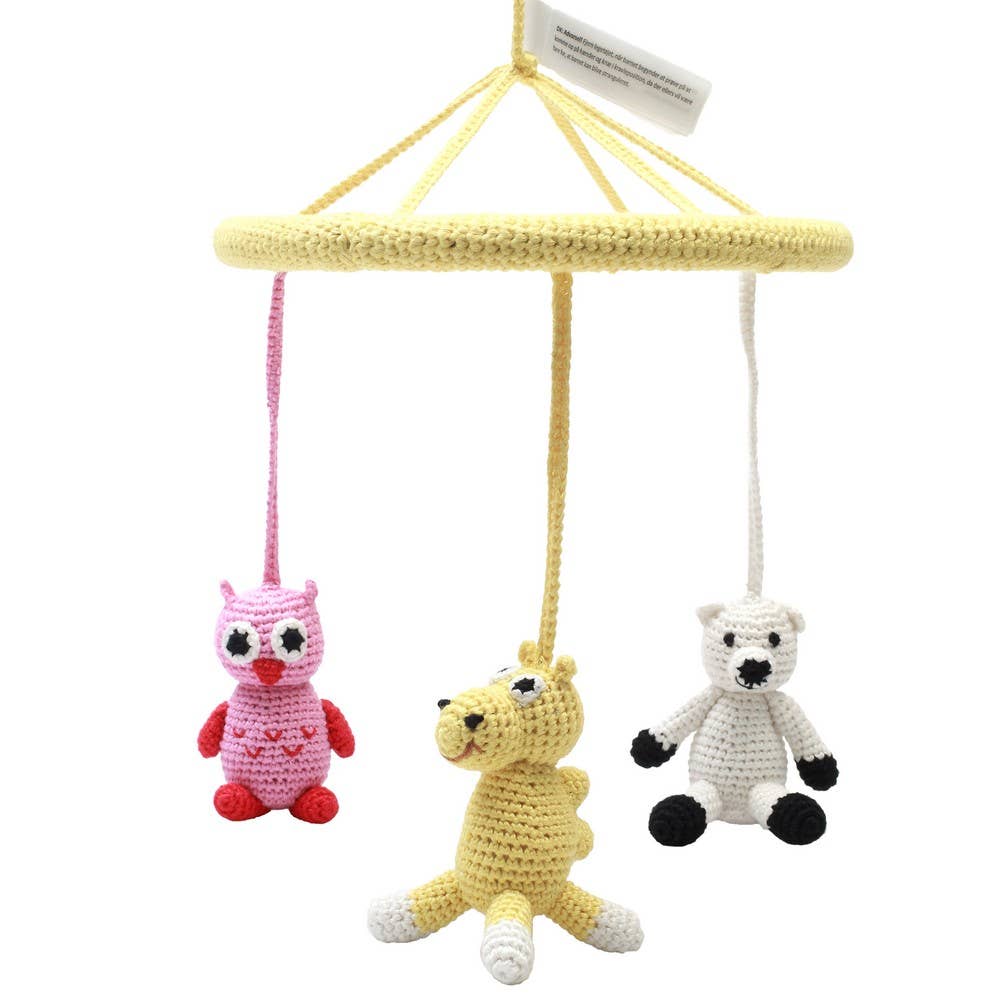 Mobile with camel, polar bear and owl