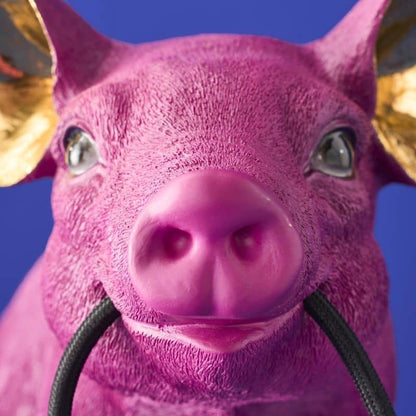 Lampe de table Cochon Rose