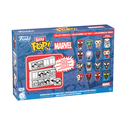 Bitty Pop! Spider-Man 4-Pack Series 4 – packaging officiel Funko