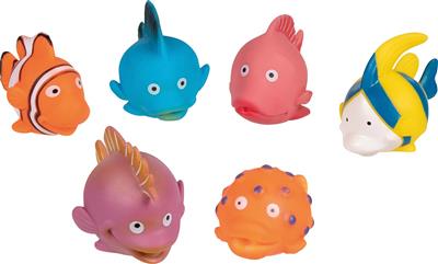 Aspergeur: POISSONS L8-9cm, ass. de 6 modèles, en présentoir, 2+