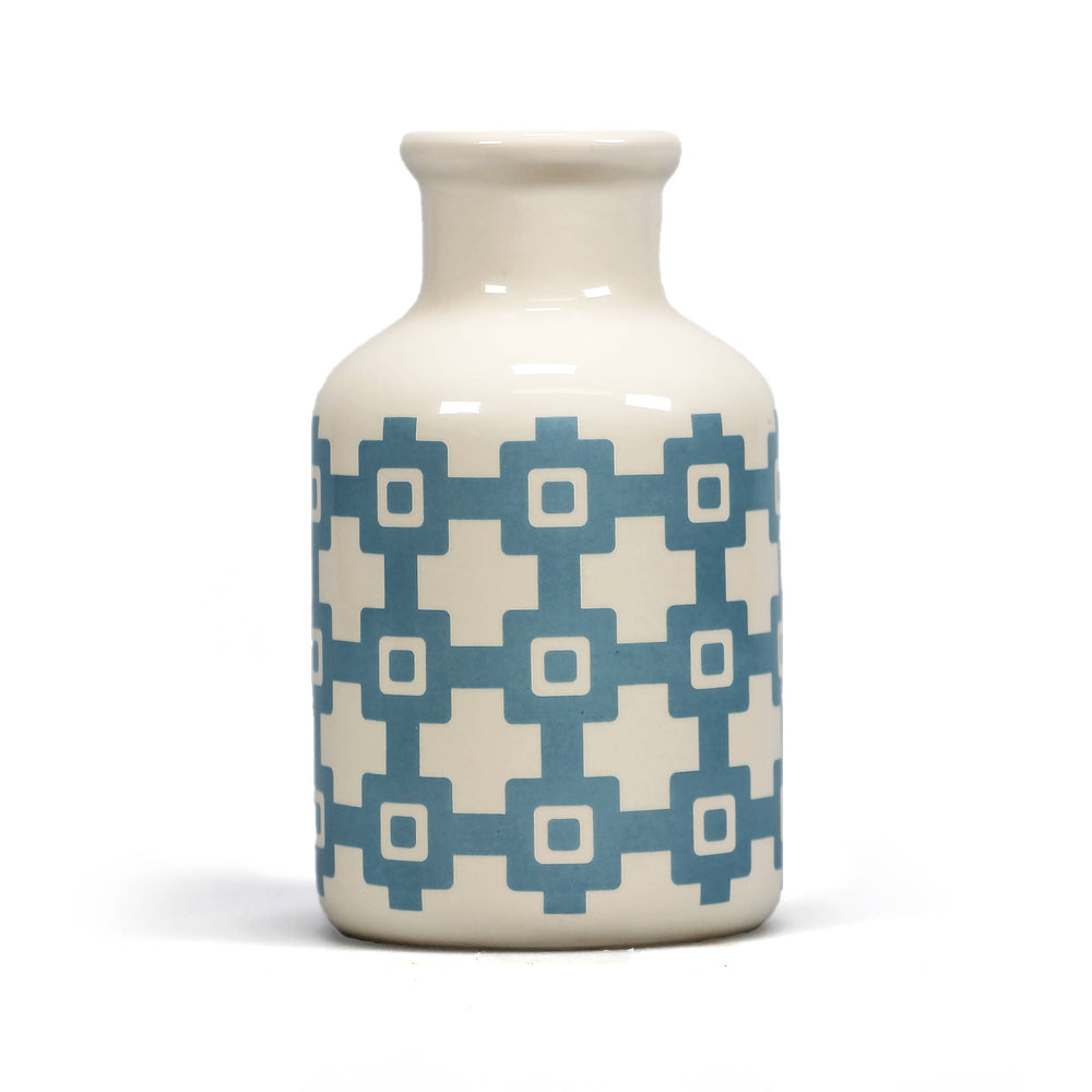 Vase en céramique Design Tiles bleu