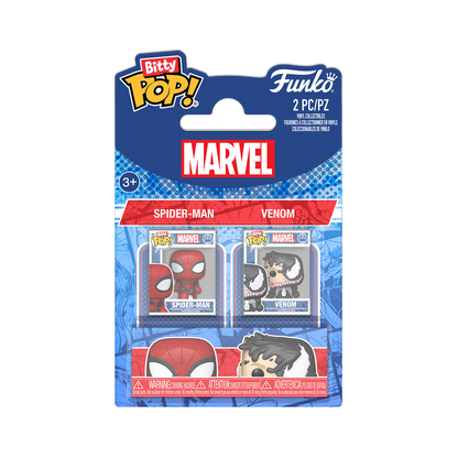 Bitty Pop! Spider-Man & Venom 2-Pack – visuel officiel Funko