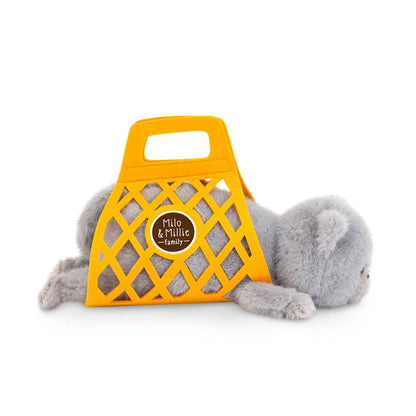 Milo &amp; Millie Plush Toy, Milo the Grey Cat (35 cm) - 0+
