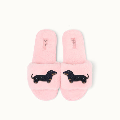 Pair of slippers pins - Dachshund
