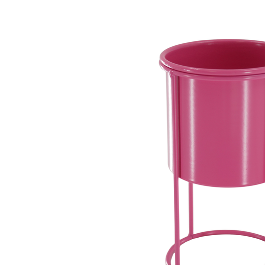Plantenstandaard - Metaal - Roze - 11x11x19cm