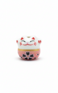 Perle Chat Chanceux Blanc et Rose