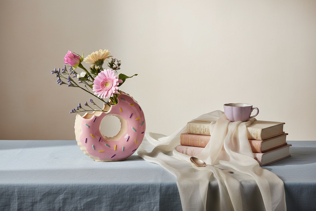 Vase Donut Flottant
