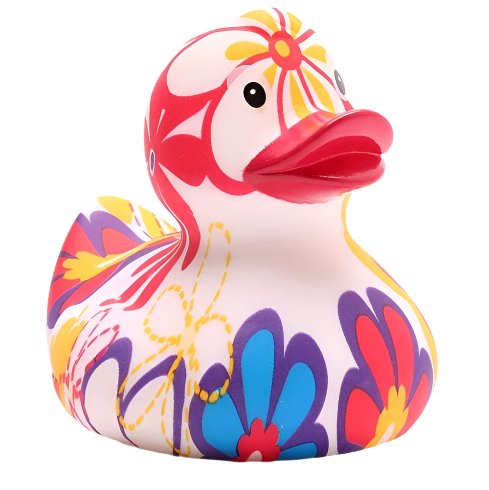 Klassieke Flower Power-eend