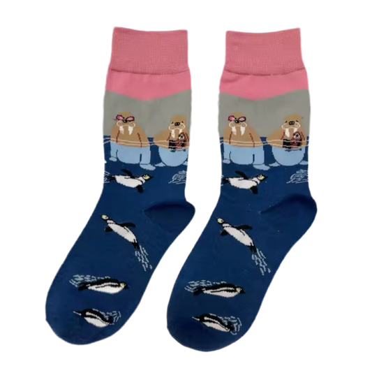 Chaussettes Morses et Pingouins