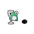 Pin's Grenouille avec Verre de Vin