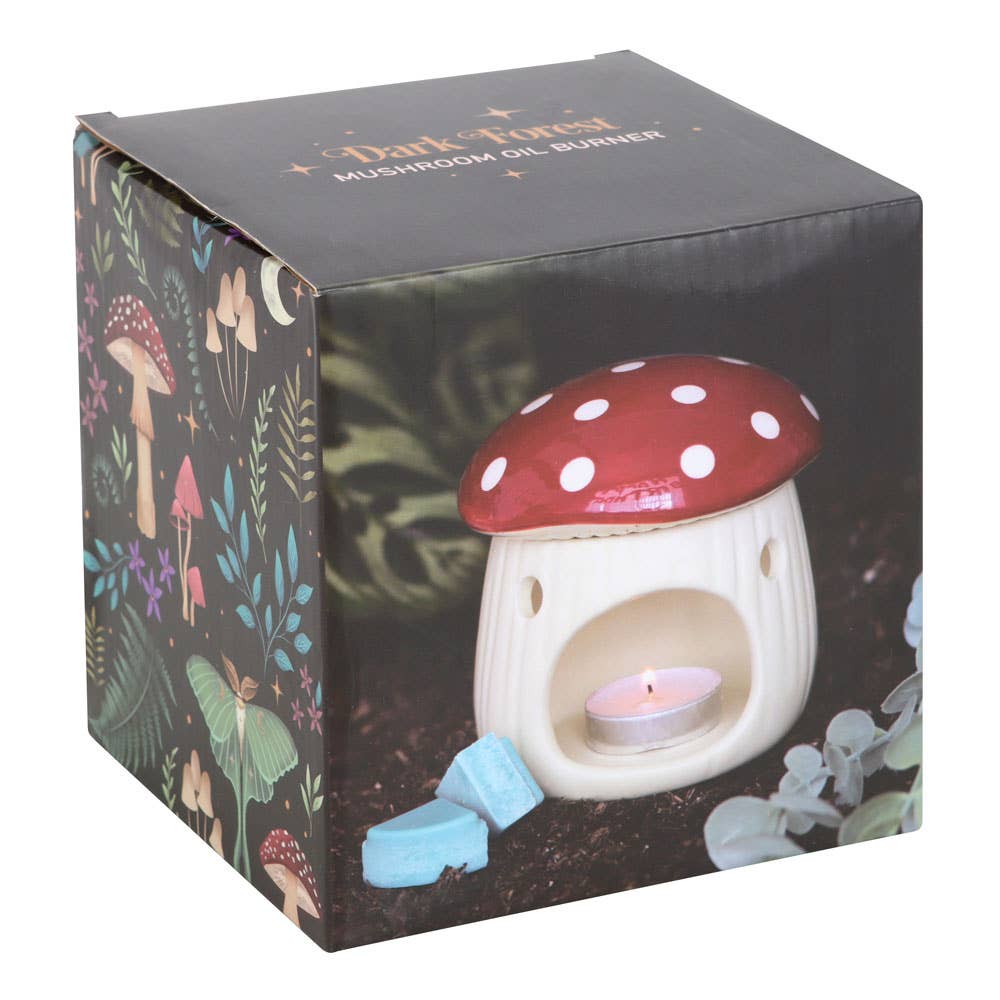Brûleur d'huile en forme de champignon rouge